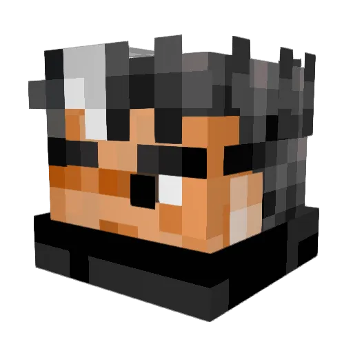 Loading_10 Minecraft avatar head, 3D render