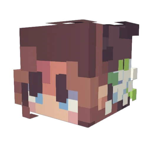 LoafGem Minecraft avatar head, 3D render
