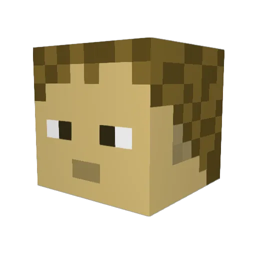 LoafLadder Minecraft avatar head, 3D render