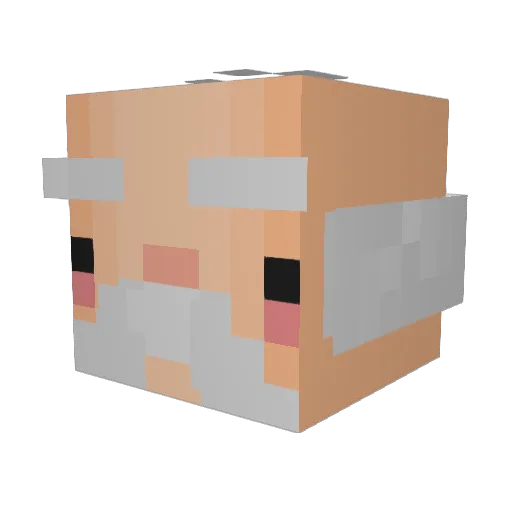 LoafOfKnowledge Minecraft avatar head, 3D render