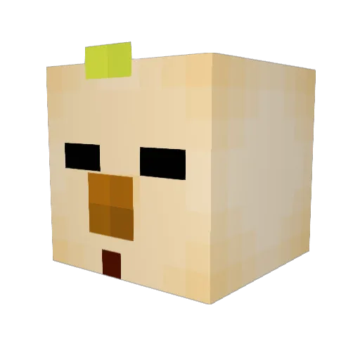 LoafToast Minecraft avatar head, 3D render