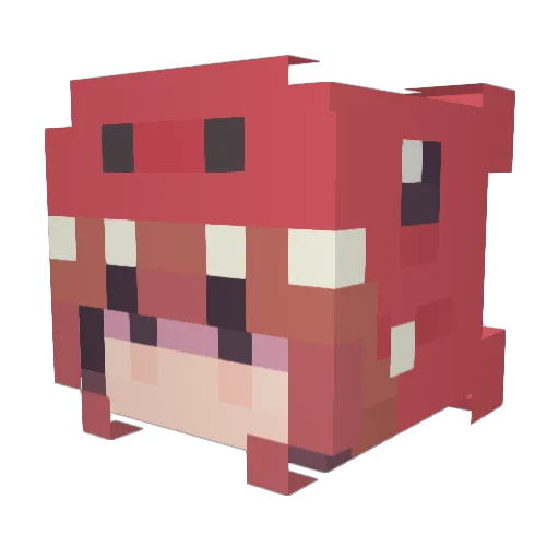 LoaflyOne Minecraft avatar head, 3D render