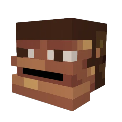 Loafus76 Minecraft avatar head, 3D render