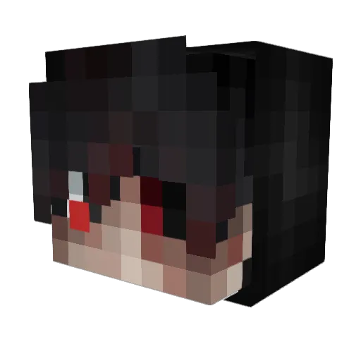 Loany Minecraft avatar head, 3D render