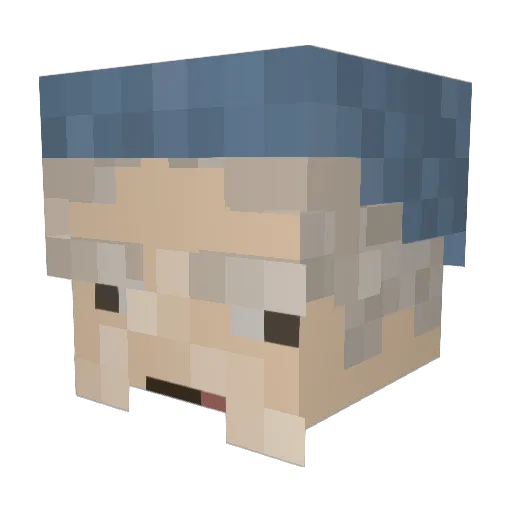 Loaphee Minecraft avatar head, 3D render