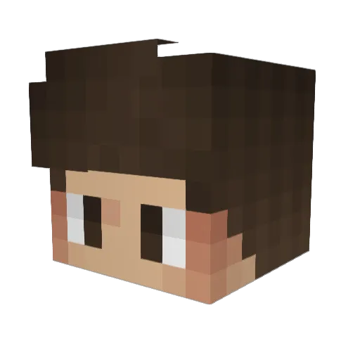 LoartixGOAT Minecraft avatar head, 3D render