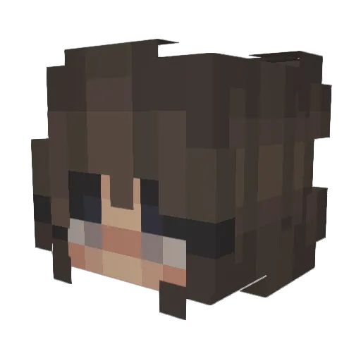 Loaster Minecraft avatar head, 3D render