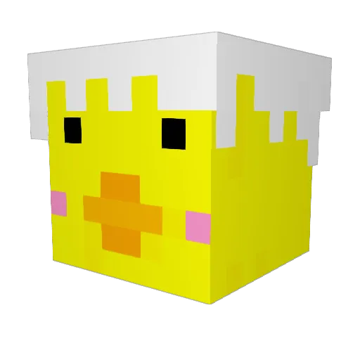 Loavit Minecraft avatar head, 3D render