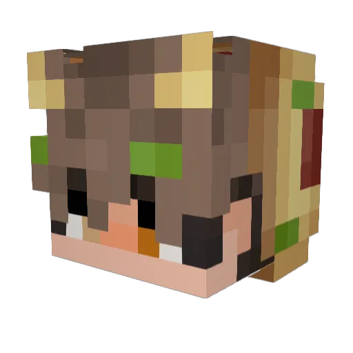 LobackAle Minecraft avatar head, 3D render
