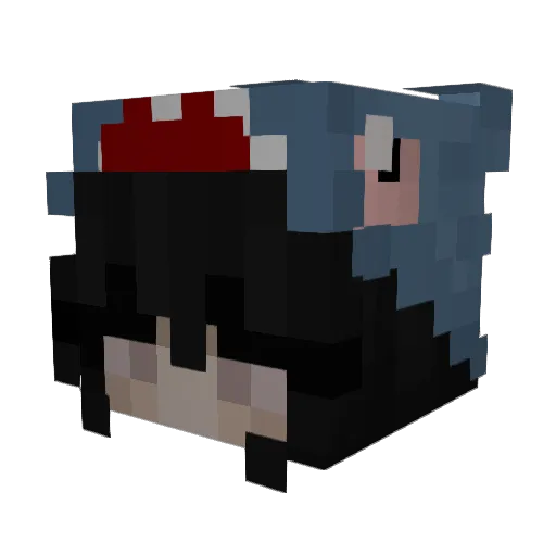 Loberlly Minecraft avatar head, 3D render
