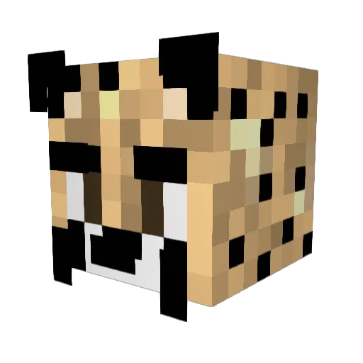 Lobert Minecraft avatar head, 3D render
