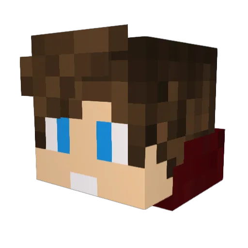 LobiTampo Minecraft avatar head, 3D render