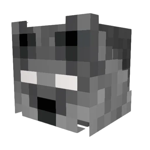 Lobitoo Minecraft avatar head, 3D render