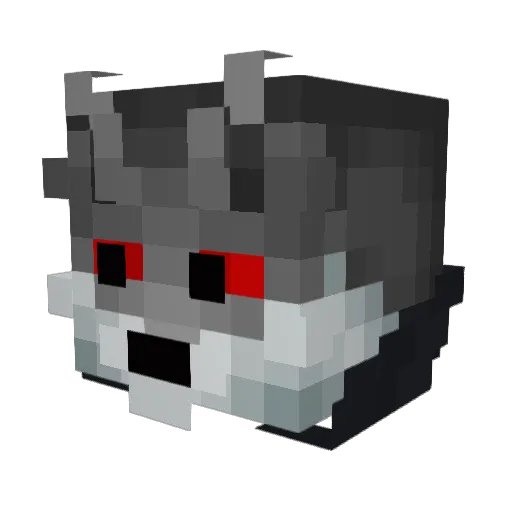 Lobo0612 Minecraft avatar head, 3D render