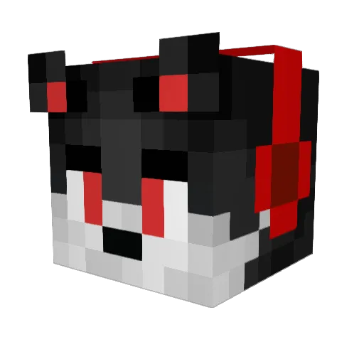 LoboFury Minecraft avatar head, 3D render