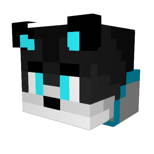 LoboMF06 Minecraft avatar head, 3D render