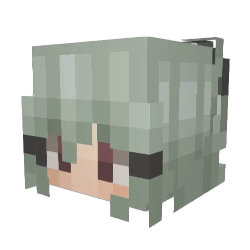 LoboMiope Minecraft avatar head, 3D render