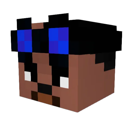 LoboOF Minecraft avatar head, 3D render