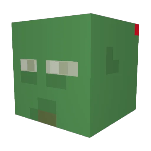 Lobotomy_blocks Minecraft avatar head, 3D render