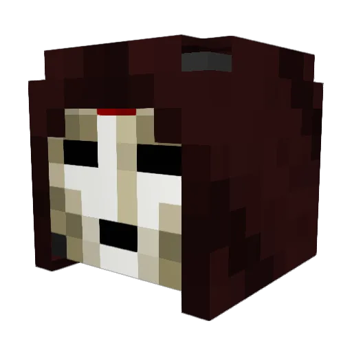 Lobstarking Minecraft avatar head, 3D render