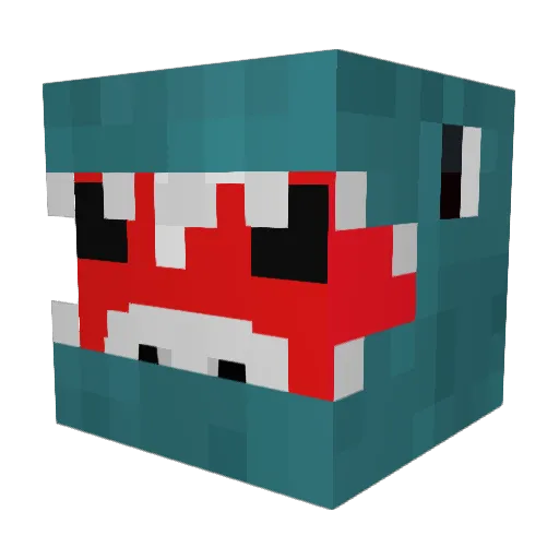 Lobstarss Minecraft avatar head, 3D render