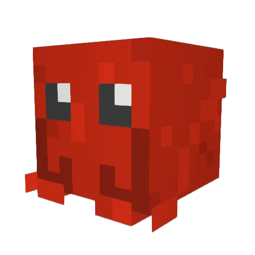 Lobstenian Minecraft avatar head, 3D render