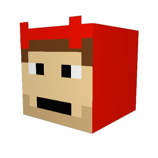 Lobster0706 Minecraft avatar head, 3D render