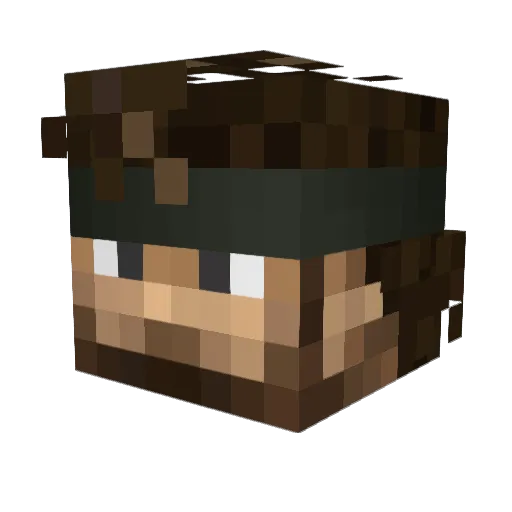 Lobster911 Minecraft avatar head, 3D render