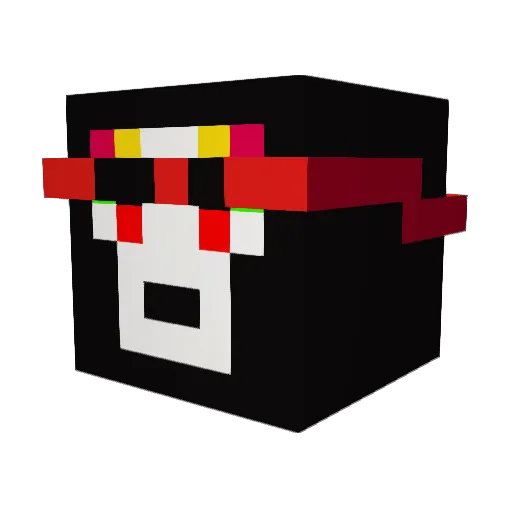 LobsterBot Minecraft avatar head, 3D render
