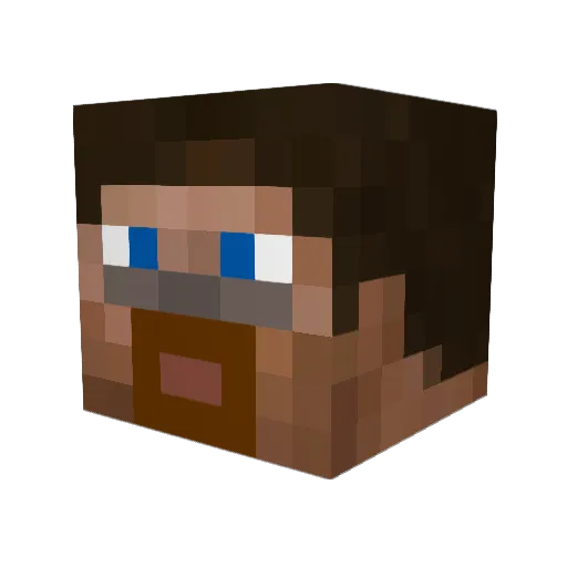 LobsterBytes Minecraft avatar head, 3D render