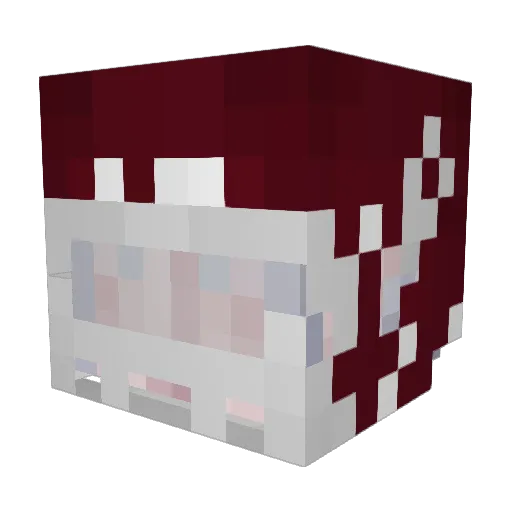 LobsterLarry Minecraft avatar head, 3D render