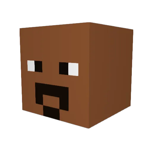 LobsterPants Minecraft avatar head, 3D render