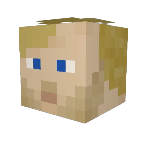LobsterTail1234 Minecraft avatar head, 3D render