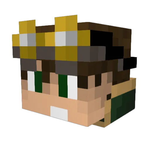 Lobster_Films Minecraft avatar head, 3D render