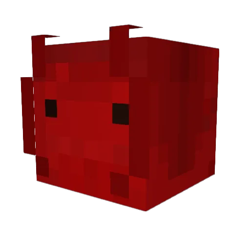 Lobstre Minecraft avatar head, 3D render