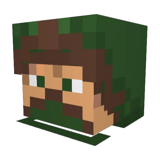 LocGey Minecraft avatar head, 3D render