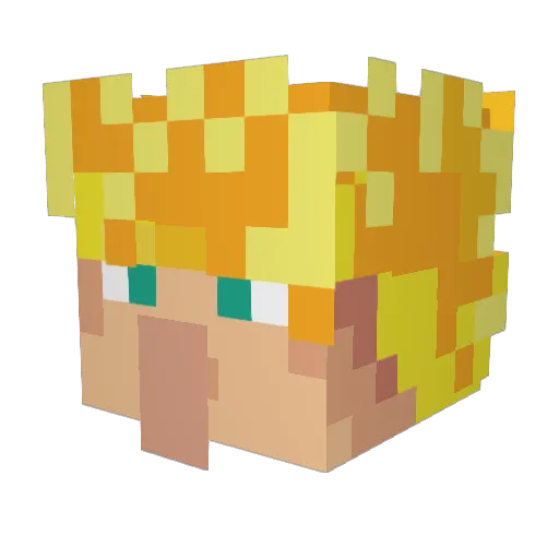 LocalDc Minecraft avatar head, 3D render