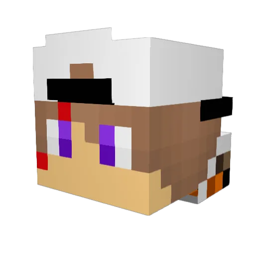LocalHero20 Minecraft avatar head, 3D render