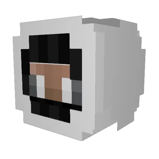 LocalTv1 Minecraft avatar head, 3D render