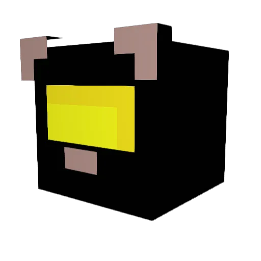 LocalWeeaboo Minecraft avatar head, 3D render