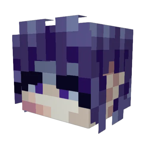 Local_catgirl33 Minecraft avatar head, 3D render