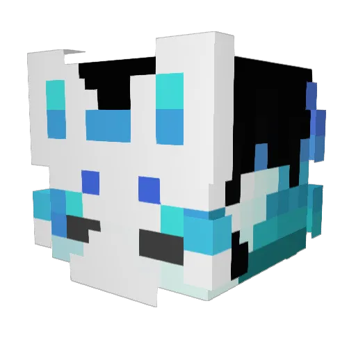 Locama Minecraft avatar head, 3D render