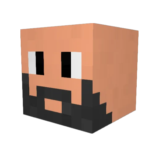 Locb Minecraft avatar head, 3D render