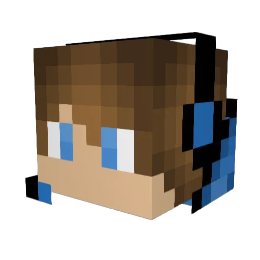 Lochness50 Minecraft avatar head, 3D render