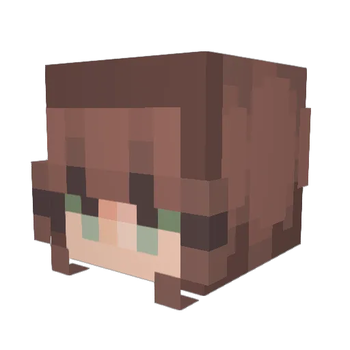 Lochnessa16 Minecraft avatar head, 3D render