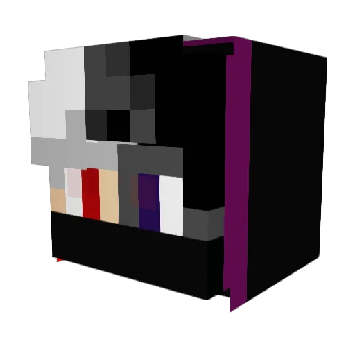 Locing08 Minecraft avatar head, 3D render