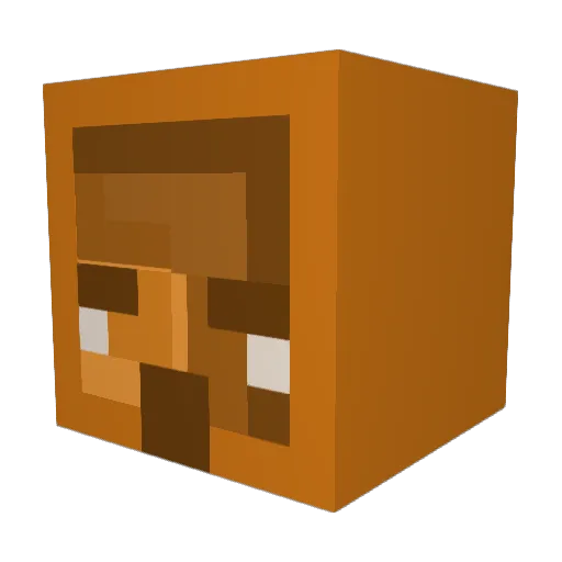 Lock0o Minecraft avatar head, 3D render