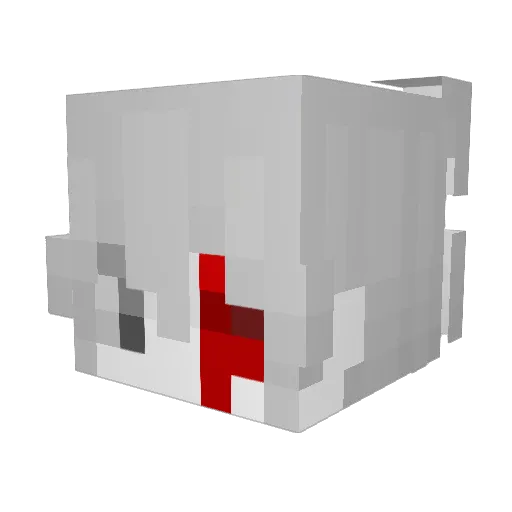 Lock12_ Minecraft avatar head, 3D render