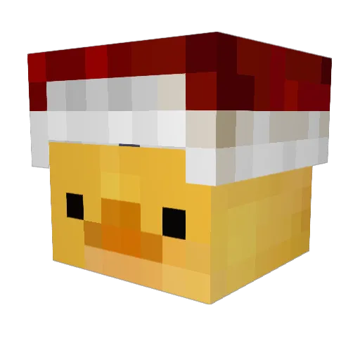 LockClosely Minecraft avatar head, 3D render