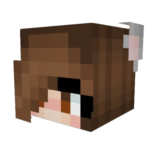 LockWolfG Minecraft avatar head, 3D render